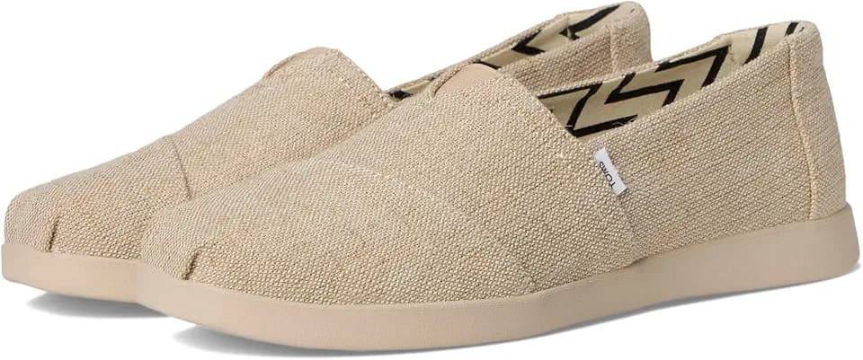 TOMS Women's Alpargata Plus Slip On Espadrille, Textile Upper, Relaxed Fit