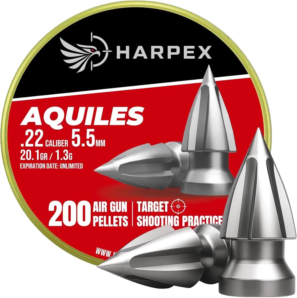 Harpex Pointed Arrowhead .22 Cal Airgun Pellets, 20.1 Grain, 200-Count