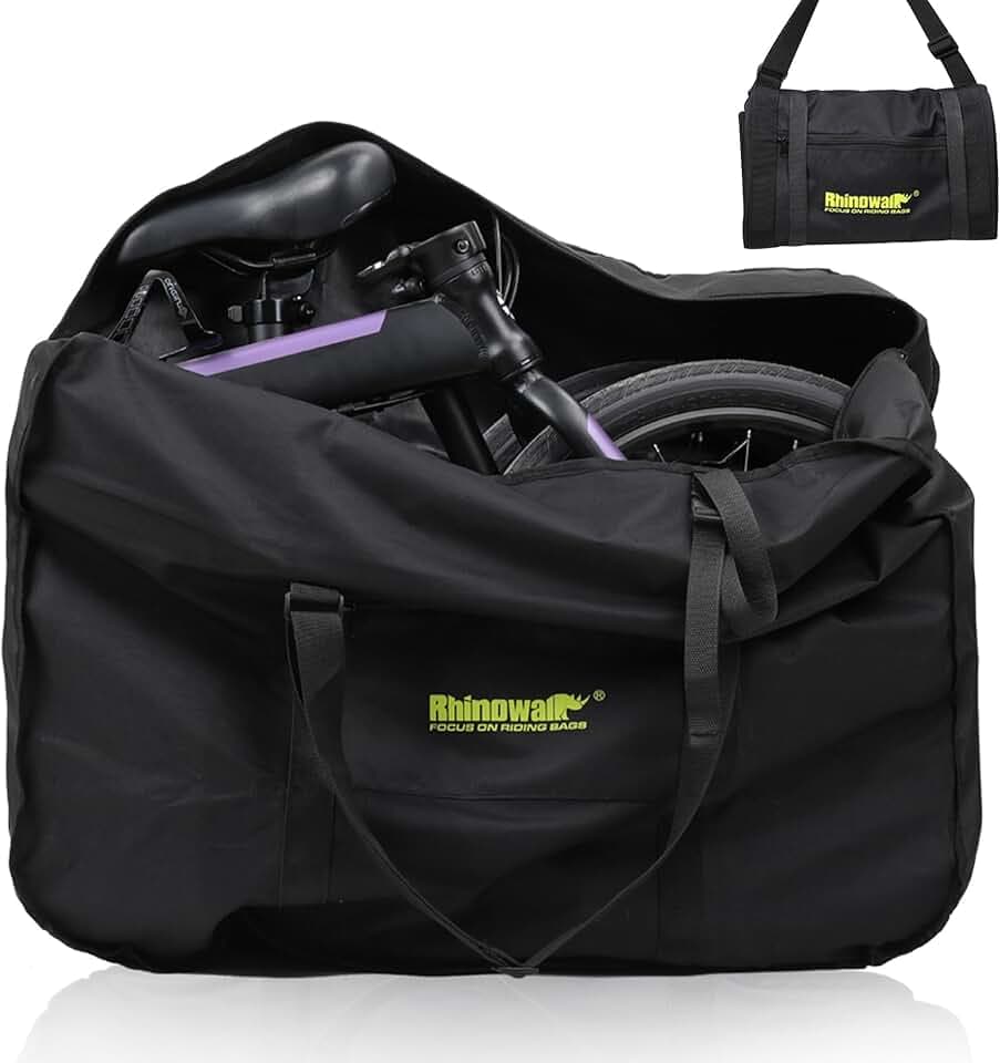 Rhinowalk 20/26inch Folding Bike Bag Waterproof Biycle Travel Case Carrying Case Outdoors Bike Transport Bag for Car Train Air Travel