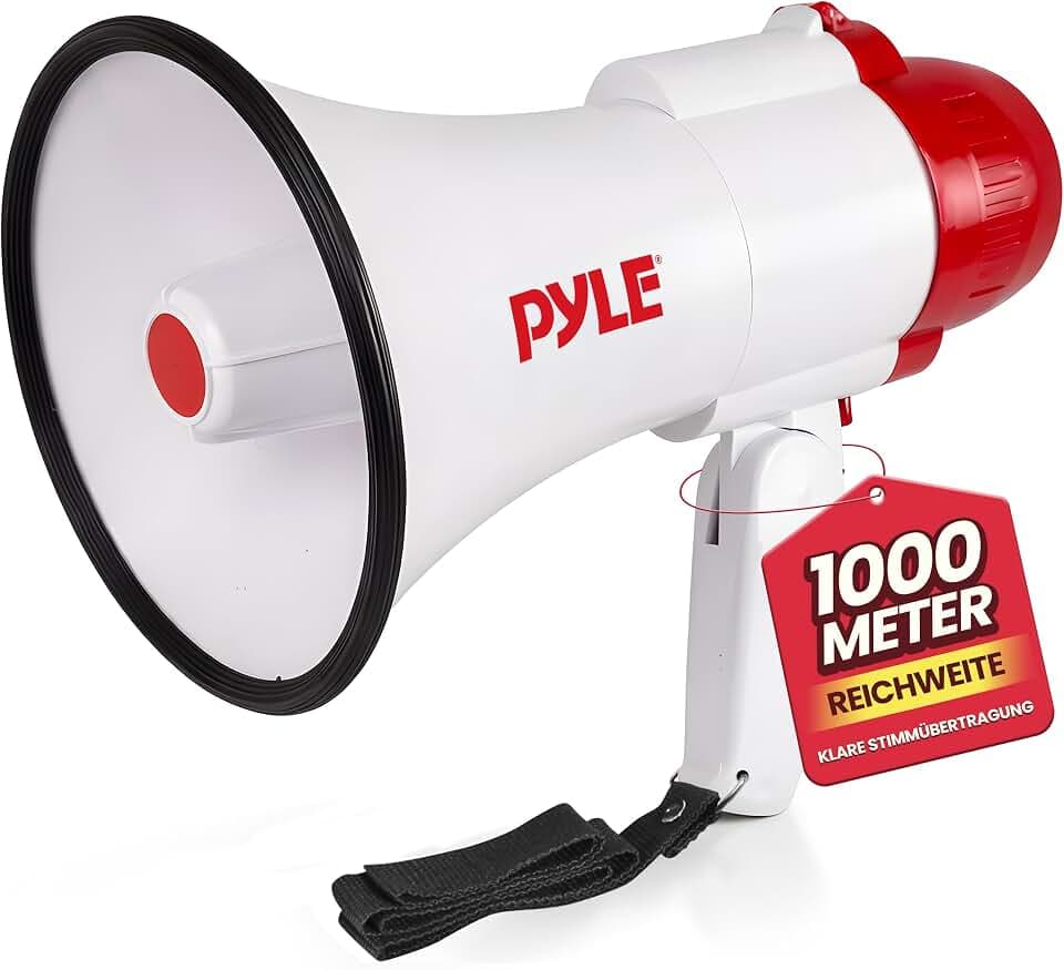 Pyle Megafon 30W mit Sirene & Mikrofon