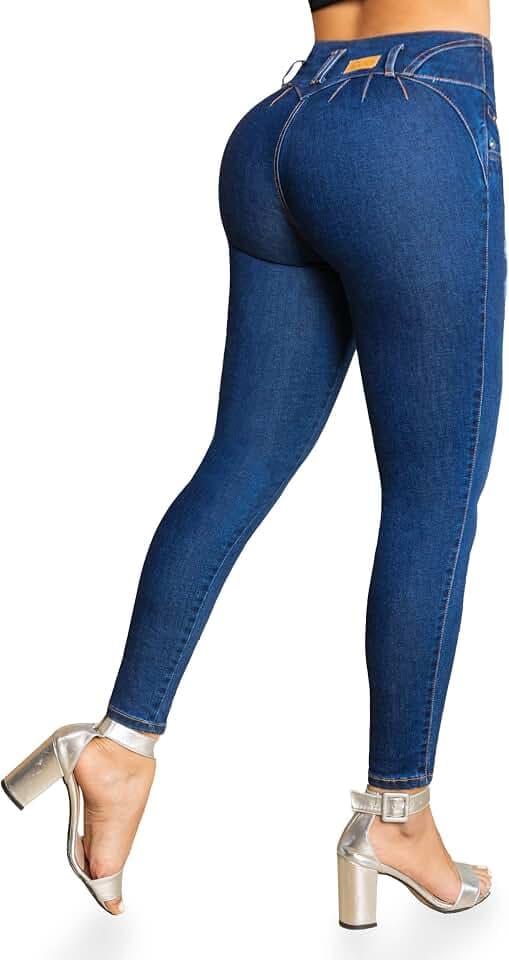 BULA Pantalones Colombianos Levanta Cola, Skinny Stretchy Colombian Pants – Butt Lifting Jeans