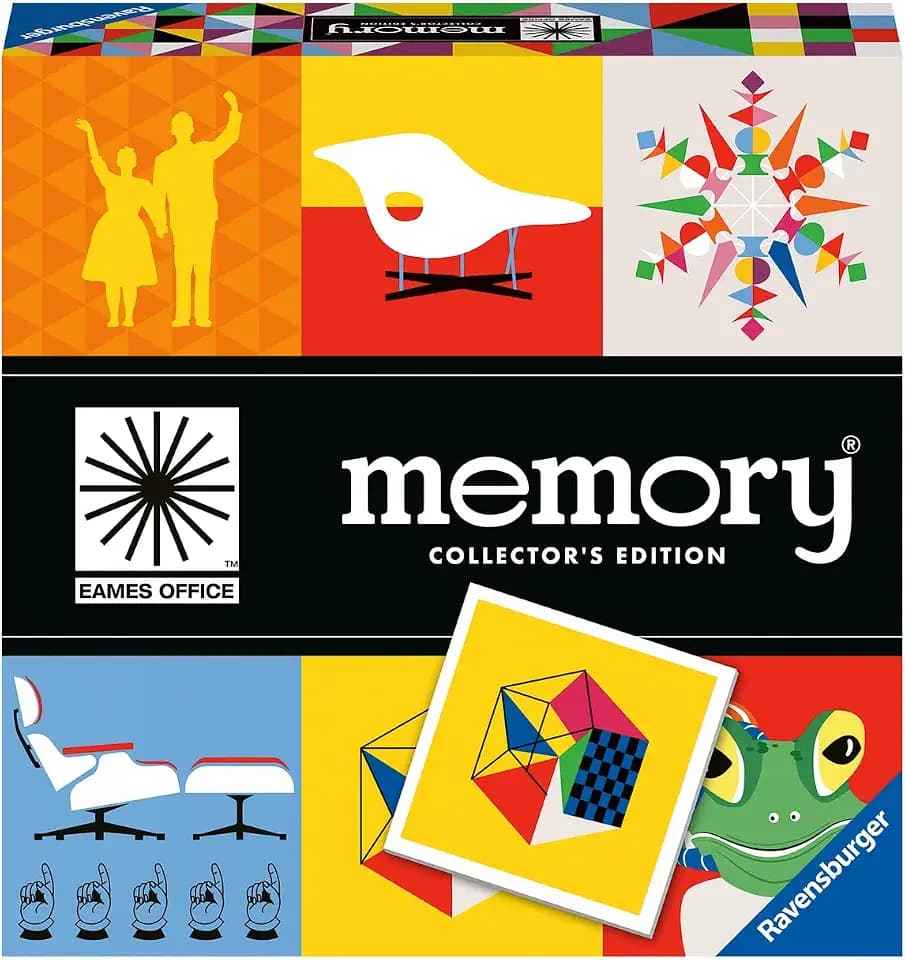 Ravensburger Collectors' Memory Eames – 27377 - Das weltbekannte Gedächtnisspiel mit einzigartigen Bildern des Designerpaares Ray und Charles Eames, EIN besonderes Memory für Kunst-Liebhaber