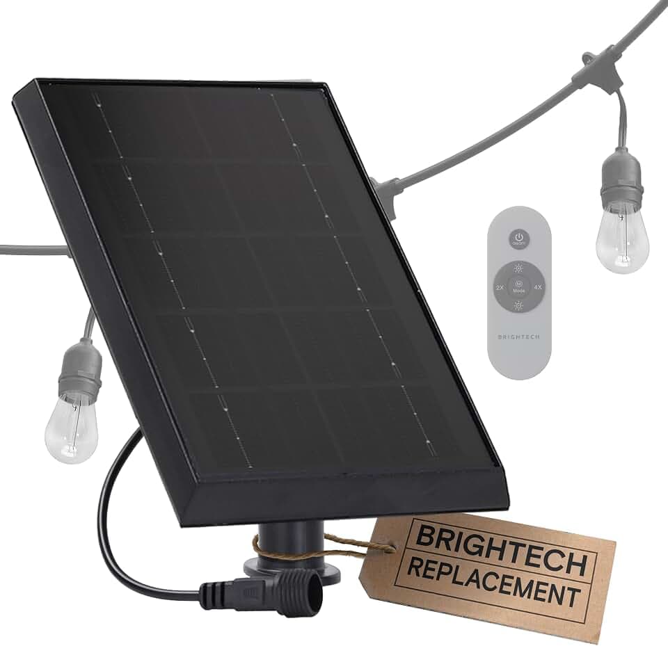 Brightech Ambience Pro Replacement Solar Panel - Compatible ONLY with Brightech 7W Solar-Powered Outdoor String Lights - Commercial Grade - 1 Solar Panel