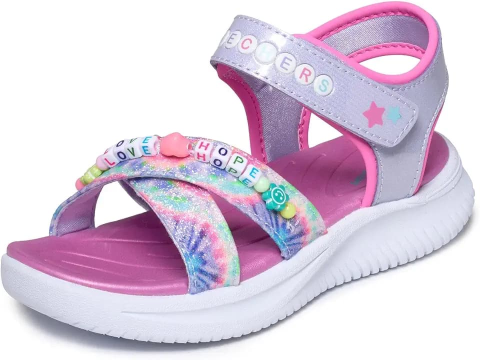 Skechers Girls' Jumpsters Sandal-tie Dye Bffs