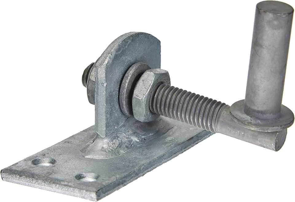 Alberts 318758 Kloben zum Anschrauben | verstellbar um 20 mm | feuerverzinkt | Dornmaß Ø13 mm | Platte 100 x 40 mm