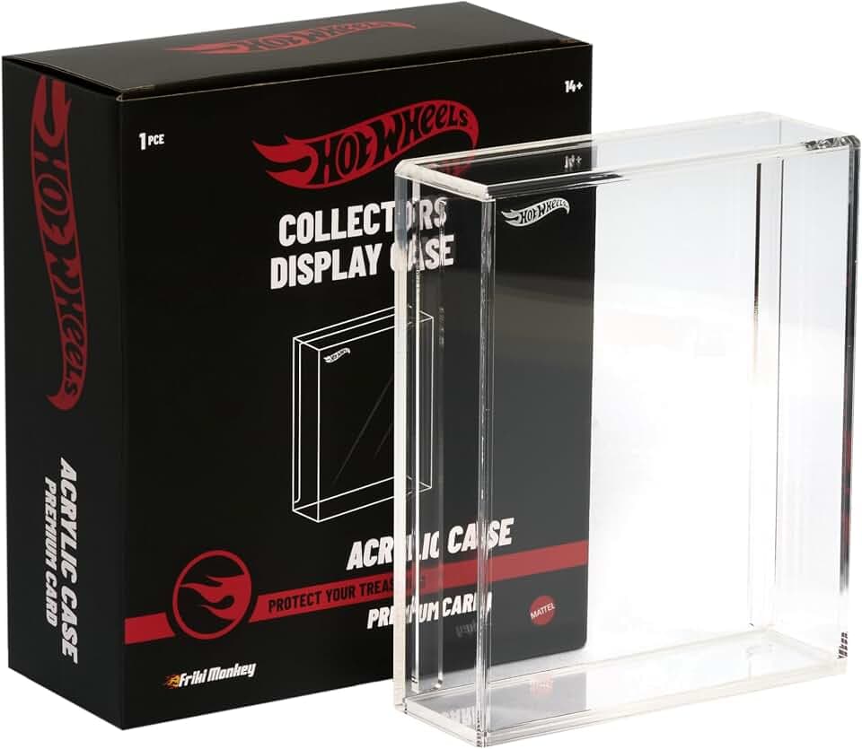 Hot Wheels Vitrine aus Acryl für Hot Wheels Premium-Modelle, Maßstab 1:64, schützen Sie Ihre echten Fahrer mit unserer Schaukasten für Sammlungen