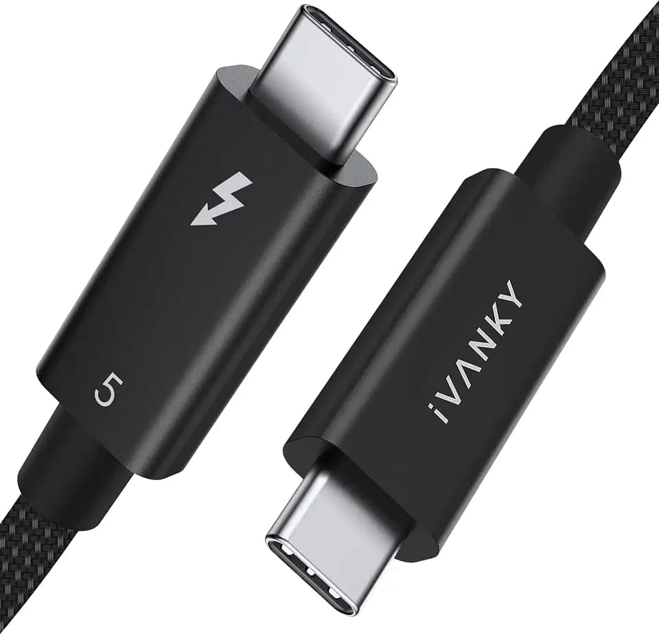 IVANKY Intel Certified Thunderbolt 5 Cable 3.3ft, 120Gbps Thunderbolt Cable