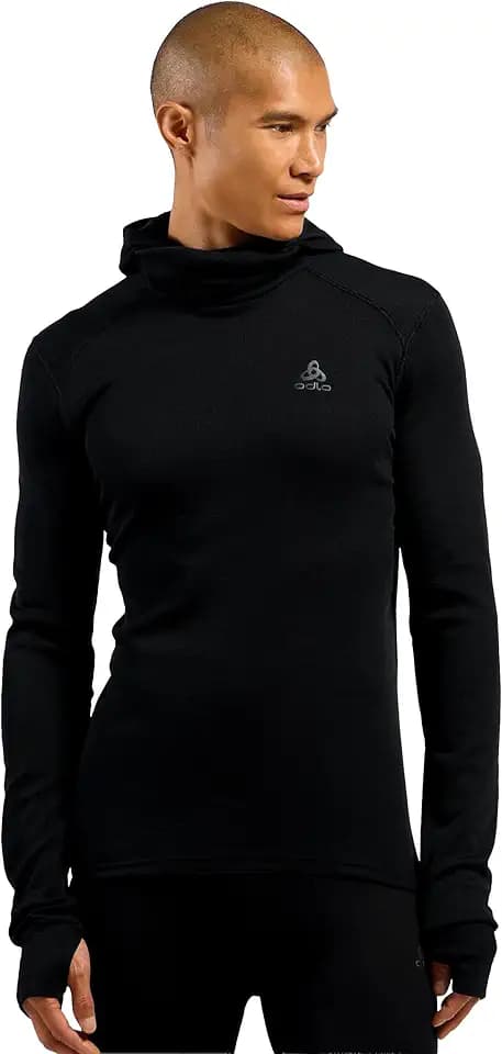 Odlo Active Warm Herren Thermoshirt mit Kapuze & Gesichtsschutz
