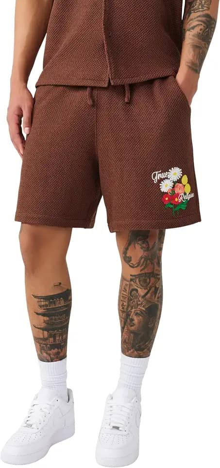 True Religion Men’s Knit SweatShorts | Soft Textured Fabric