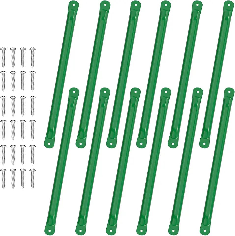 21 Inch Monkey Bars Playground Ladder Rungs for Backyard (12 Pcs, Green)