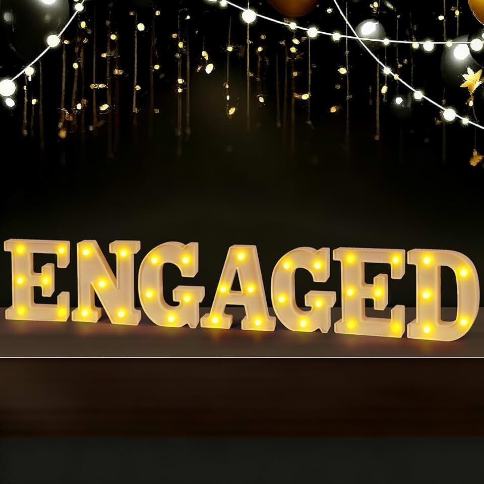 Engagement Party Decorations Wedding Decorations, 7Pcs Engagements Party Decor Engaged Decoration, Proposal Decor for Outdoor Engagement Decoration