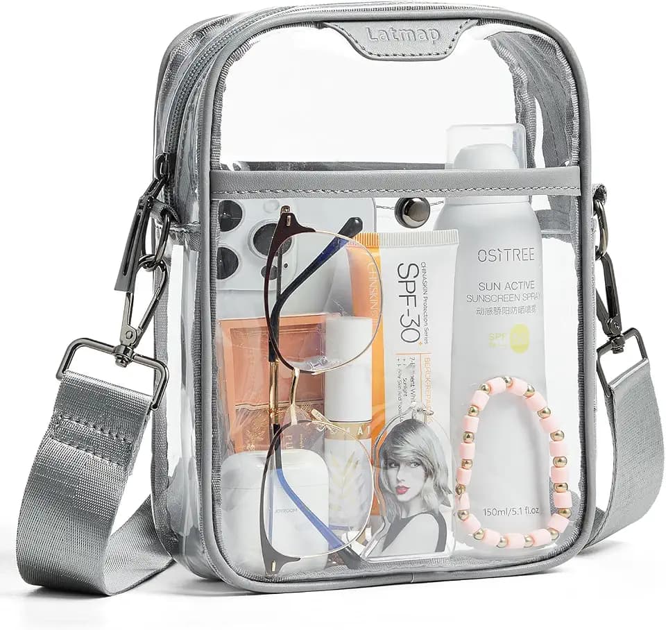 LATMAP Clear Bag for Stadium Events Crossbody Purse Fanny Pack Backpack for Women Men for Concerts Sports Unisex