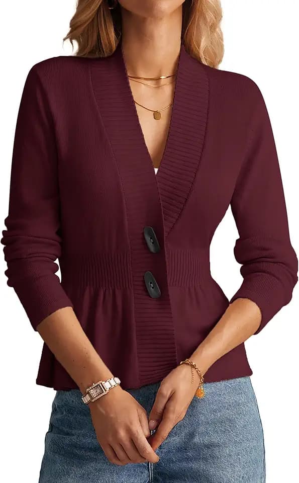 GRACE KARIN Women 2026 Button Down Lightweight Cardigan Casual Open Front Sweater Crochet Tops Knitted Coat