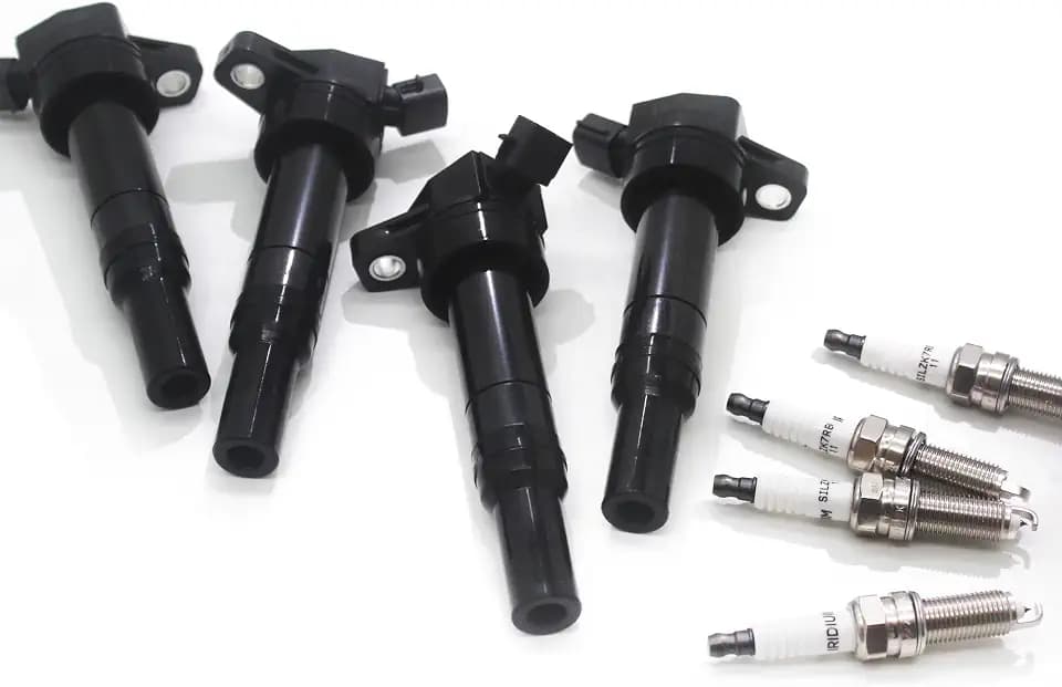 UF651 Ignition Coil & 9686 Iridium Spark Plug Replacement Pack Compatible with 12-20 Kia Forte 5 Koup Soul Hyundai Elantra GT CoupeTucson OE#9417、93175、94705、9723、97390、5356、XP5702、18846-11070