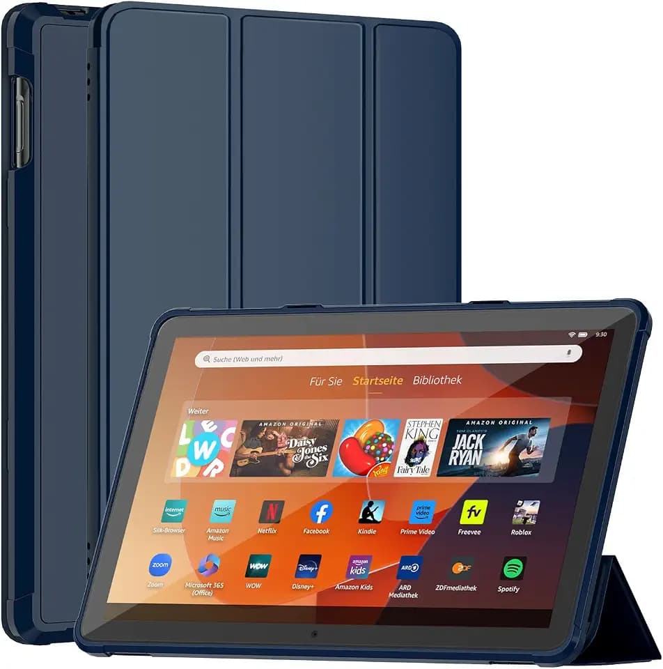 Lightweight and Convenient Case for Galaxy Tab A9+/A9 Plus 11 inch 2023 Protective Case with Auto Wake/Sleep-Navy Blue