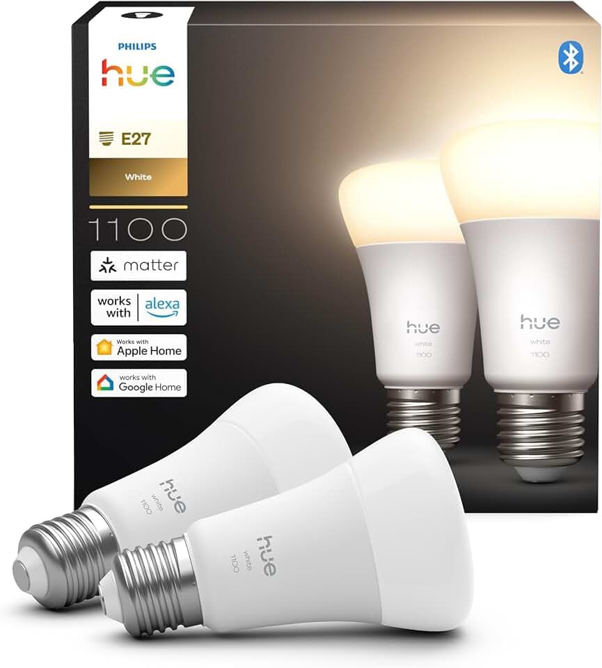 Philips Hue Smart LED A60 Lampe, E27, 2er Pack