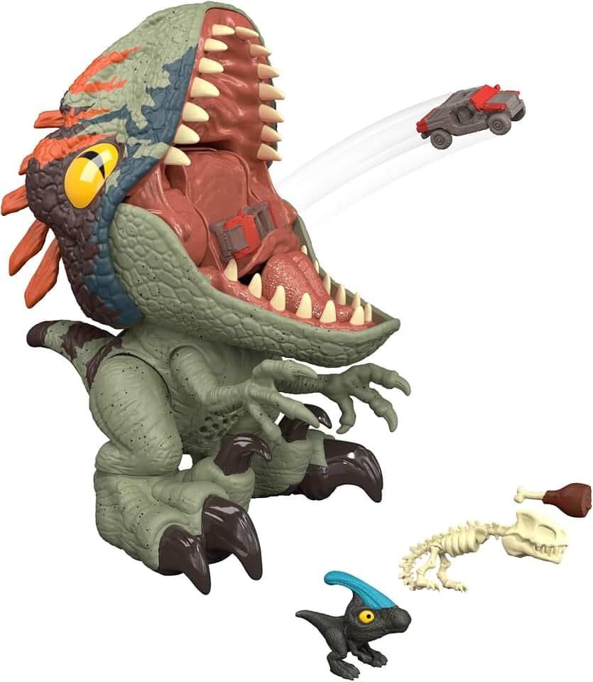 Mattel Jurassic World Rebirth Furious Feeder Velociraptor Figur