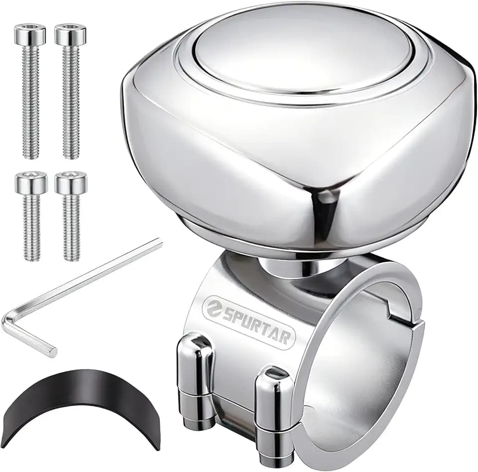 Spurtar Steering Wheel Knob, Fits 3.71" (94 mm) Round Grip Circumference