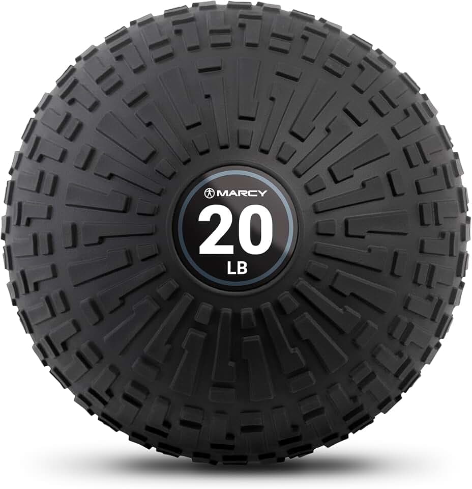 MARCY Slam Ball 10 to 50 lbs, Non-Bounce Medicine Ball with Textured Grip