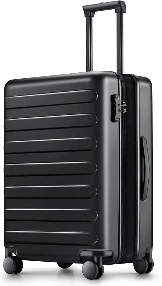NINETYGO Carry On Luggage, Black, Rhine Max, 20 Inch