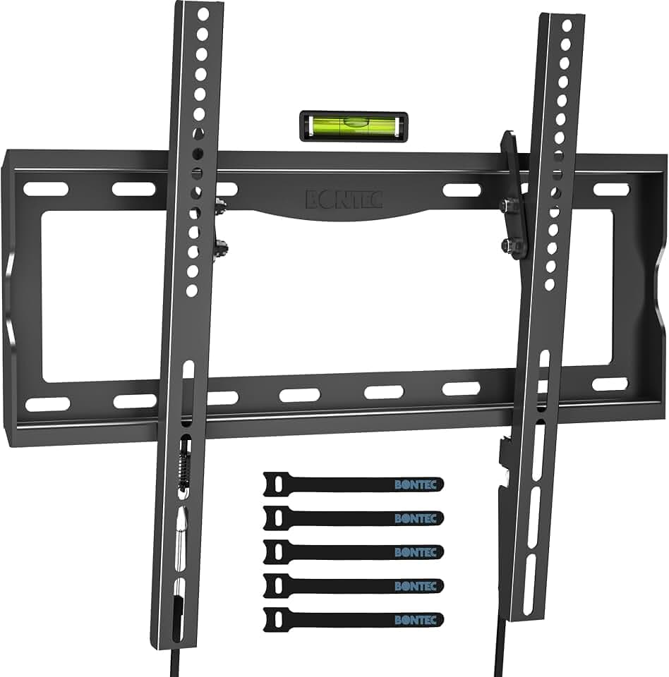 BONTEC TV Wandhalterung für 26-65 Zoll Flach/Curved TVs, bis zu 55 kg