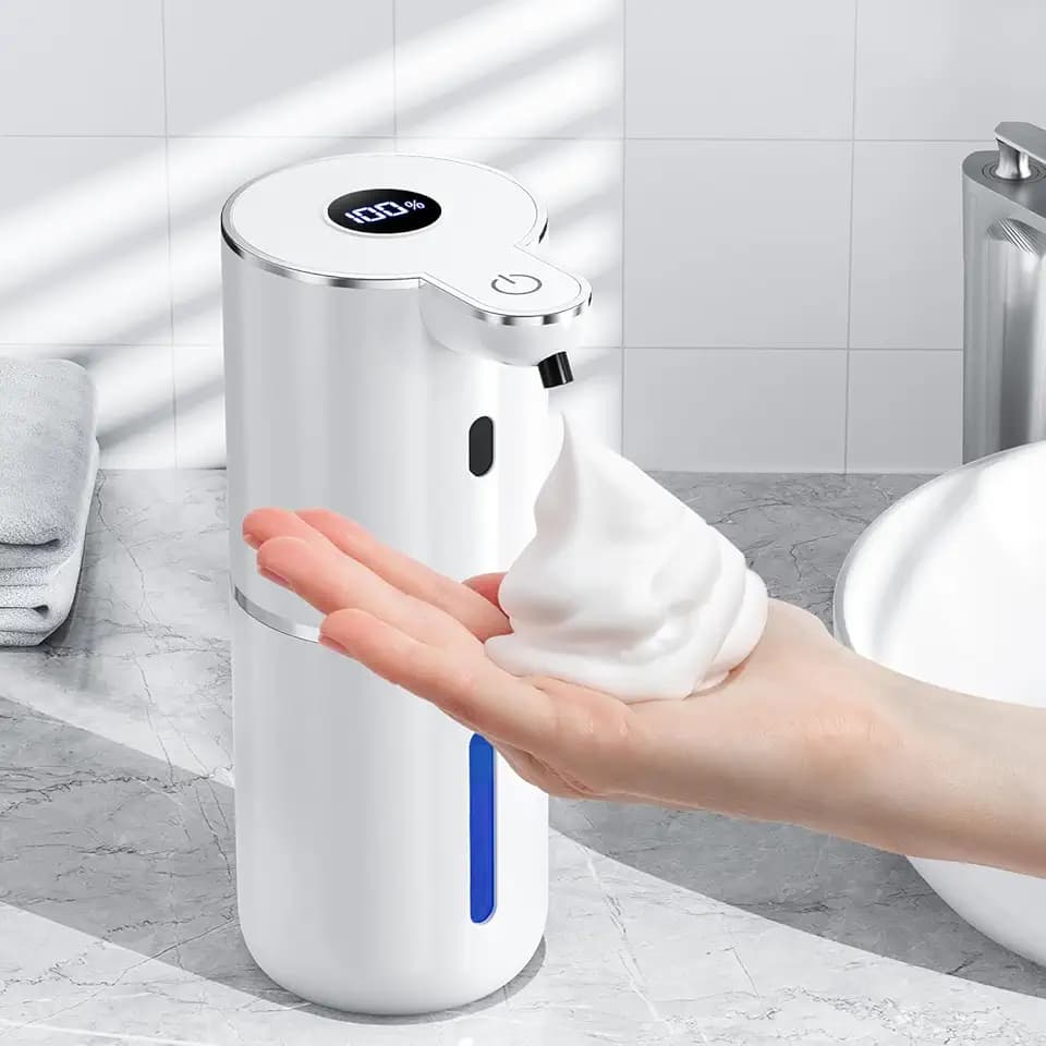 Seifenspender Automatisch mit digitaler Anzeige, Wandmontage, Berührungslos