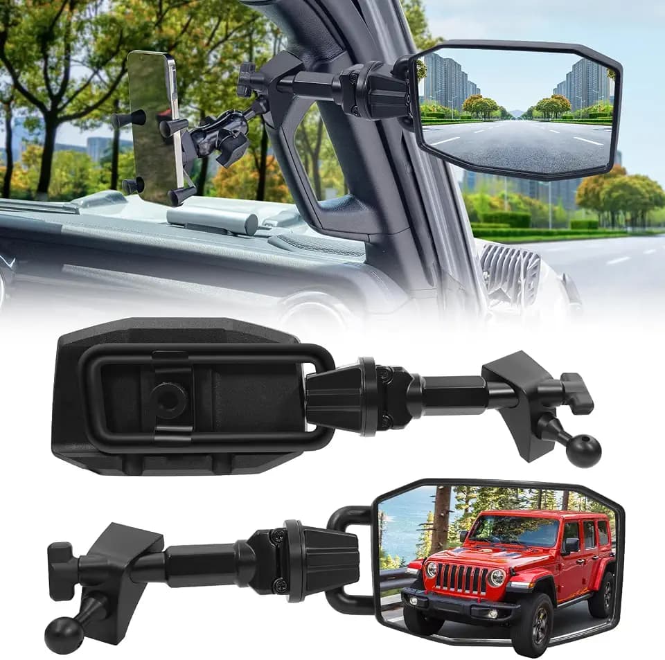 Mirrors Doors Off for Jeep Wrangler JL JLU & Gladiator JT 2024-2026