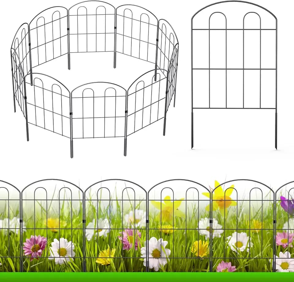 Decorative Garden Fence 24in x 30ft, Flower Bed Fencing Panels