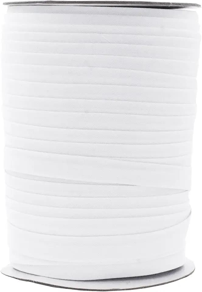 Mandala Crafts 55 Yds 1/2 Inch White Double Fold Bias Tape for Sewing