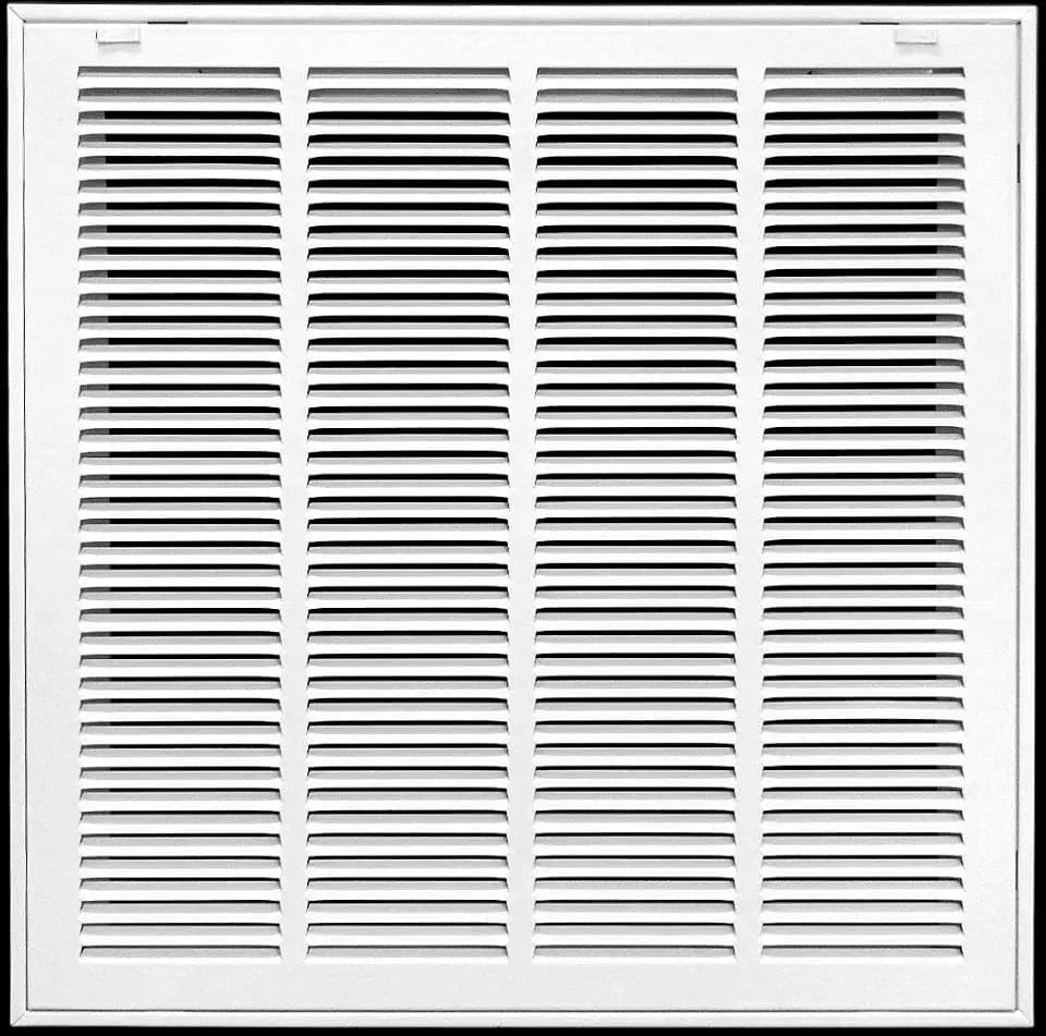 30" X 18" Return Air Filter Grille - Filter Included - Easy Plastic Tabs for Removable Face/Door - HVAC Vent Duct Cover - White [Outer Dimensions: 31.75w X 19.75h]