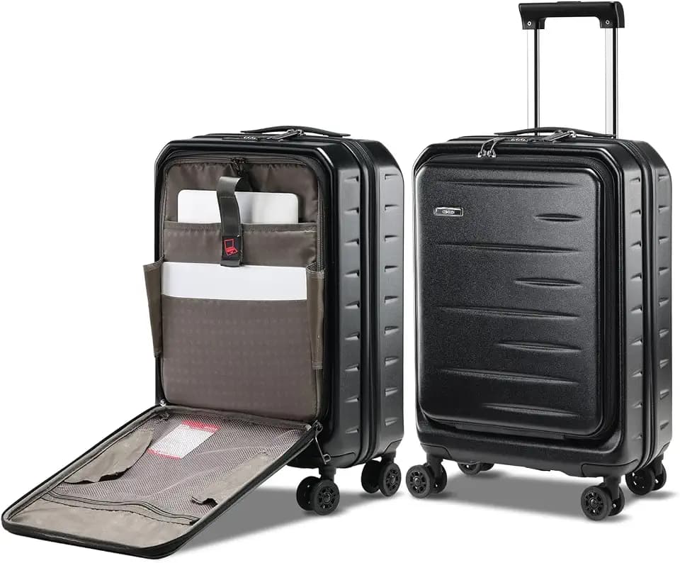 CENSIEN 20 Inch Carry On Luggage 22×14×9 Airline Approved with Front Pocket