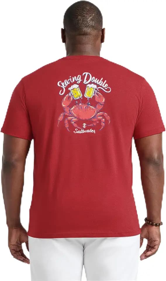 IZOD Men's Big & Tall Saltwater Short Sleeve Graphic T-Shirt