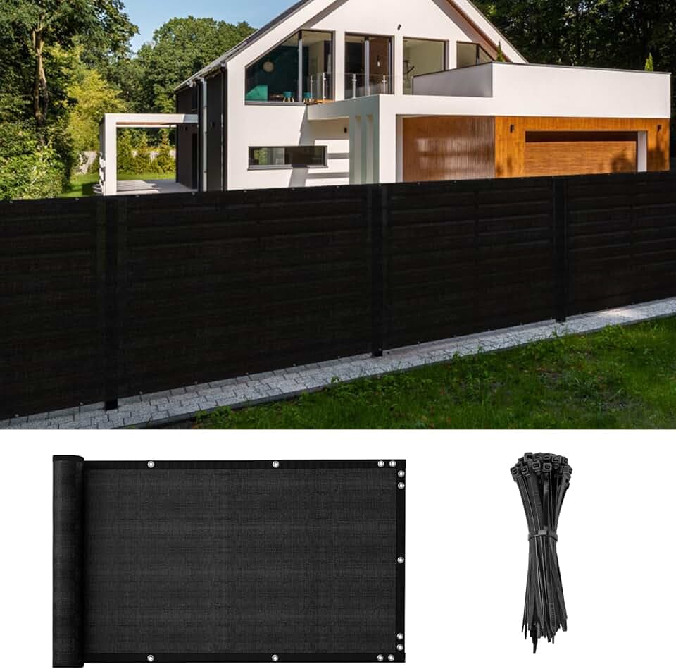 Cliselda 3ftx50ft Privacy Fence Screen Heavy Duty Mesh Shade Cover Black