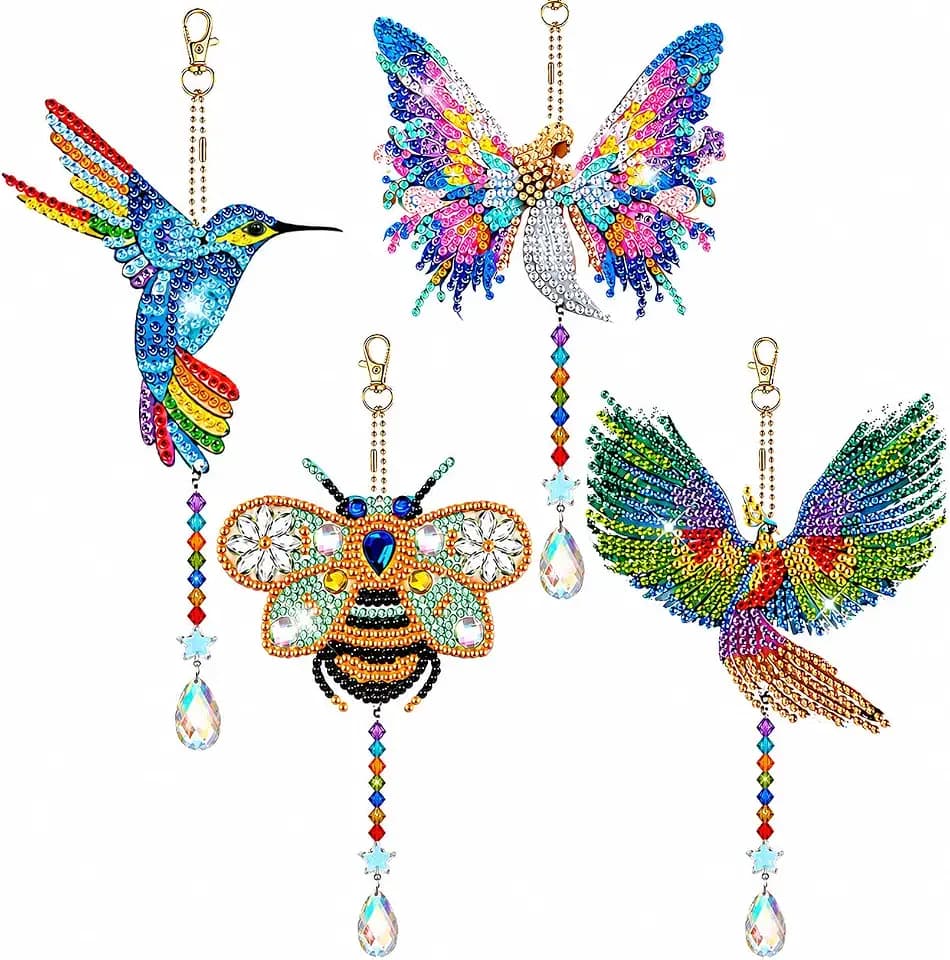 GOOTXUSK Art and Crafts for Kids Girls Ages 8-12, 8 9 10 11 12 Year Old Girl Birthday Gifts,Gem Art Diamond Painting Kits for Kids 8-12,Teenager Girl Gift Ideas,DIY Activities Window Suncatcher
