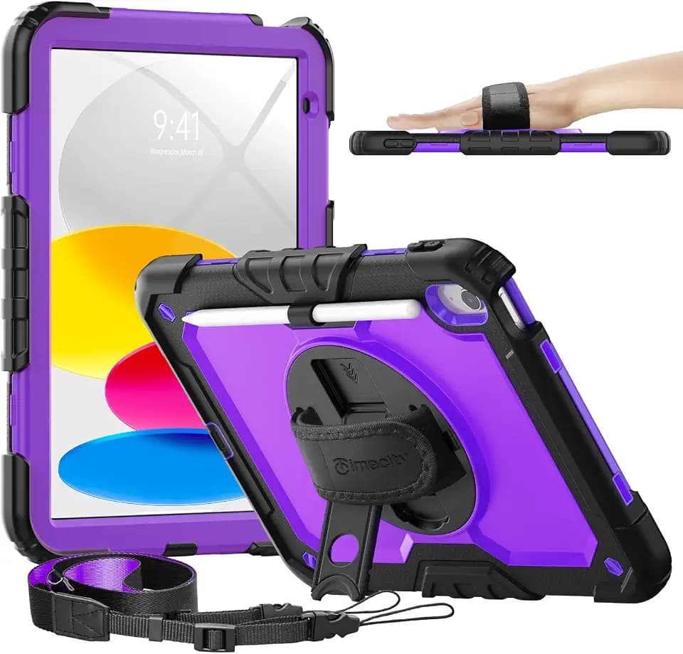 Timecity for iPad 9th/ 8th/ 7th Generation Case with Screen Protector