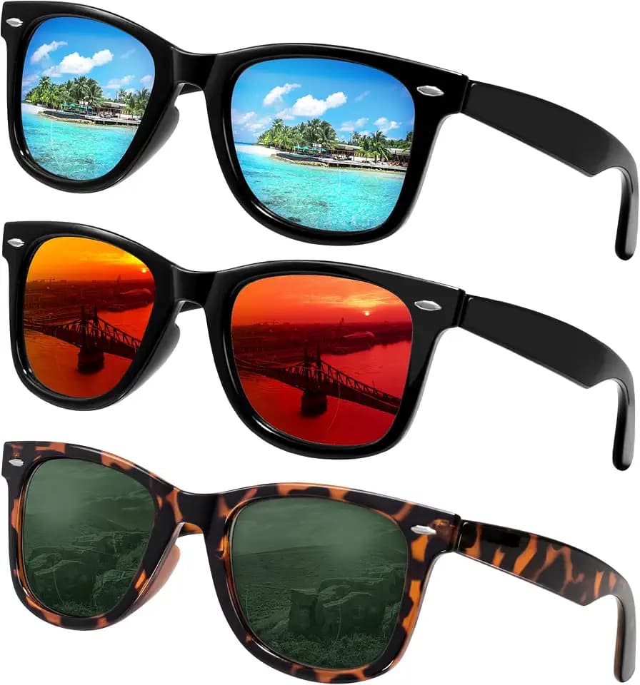 EYEGUARD 3 Pack Bifocal Reading Sunglasses for Men Women Classic Designer Sun Readers Outdoor Reading Glasses 1.50