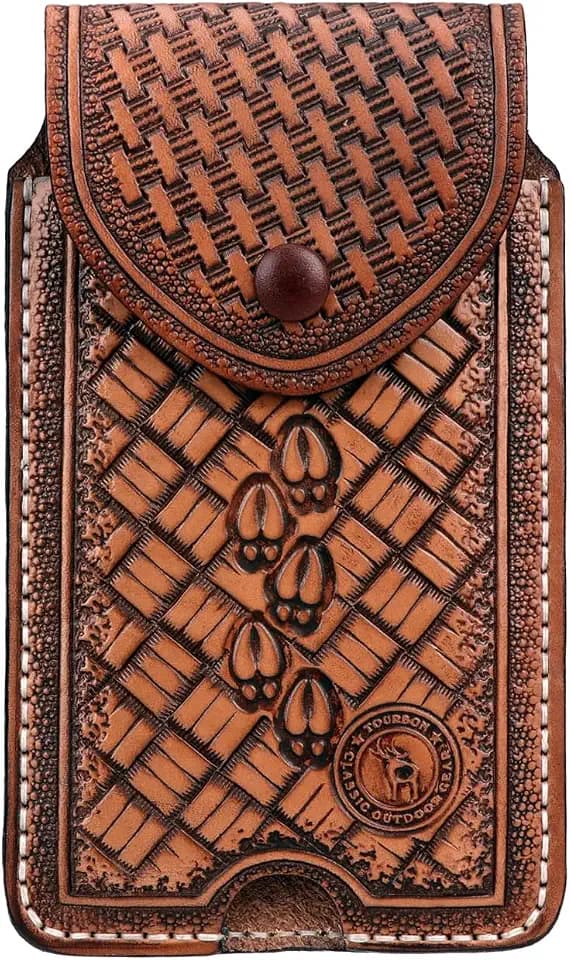 Leather Cell Phone Belt Holster EDC Case Fit for iPhone 17 16 15pro,Pixel