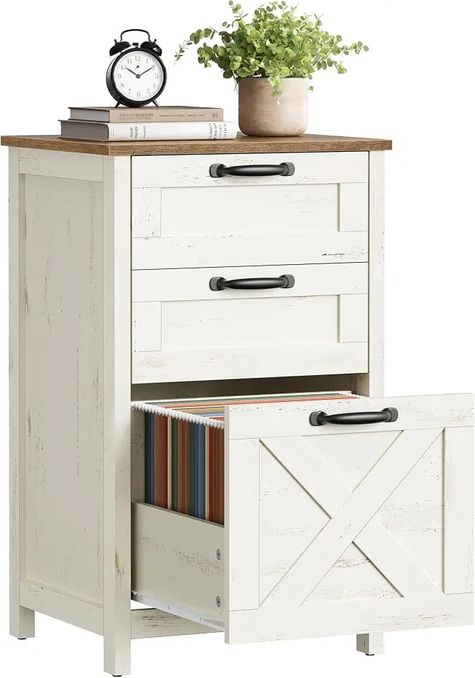 VASAGLE File Cabinet, 3-Drawer Filing Cabinet for Home Office