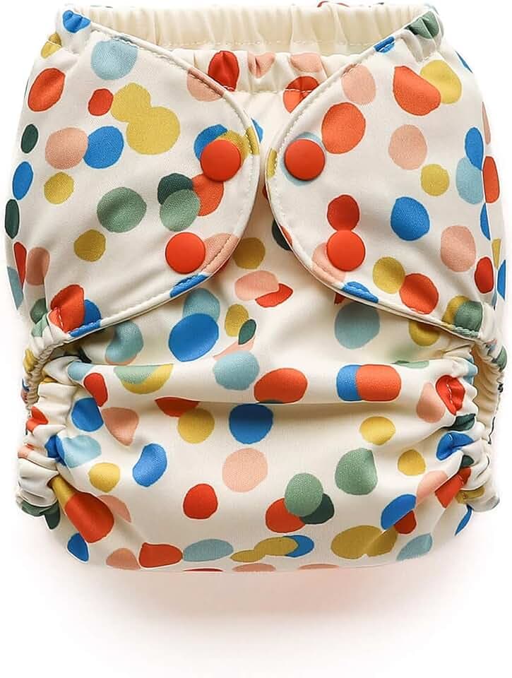 Esembly Cloth Diaper Cover, Funfetti, Size 2 (18-35lbs)