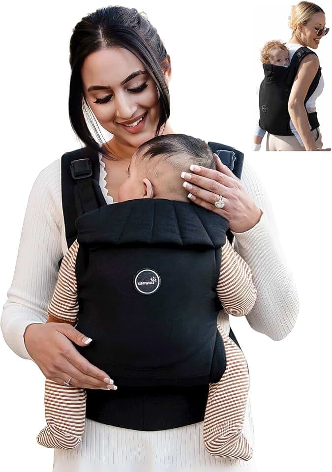 Grownsy Babytrage für Neugeborene, Ergonomische Kindertrage 3-20kg