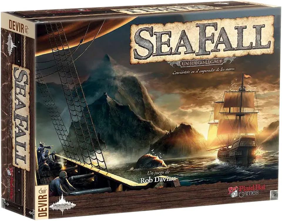 Devir SeaFall Legacy (BGSFALL) - Brettspiel für 3-5 Spieler ab 14 Jahren - Legacy-Ausgabe - Strategie, Nautisch - Karton - ca. 90-120 Minuten Spieldauer