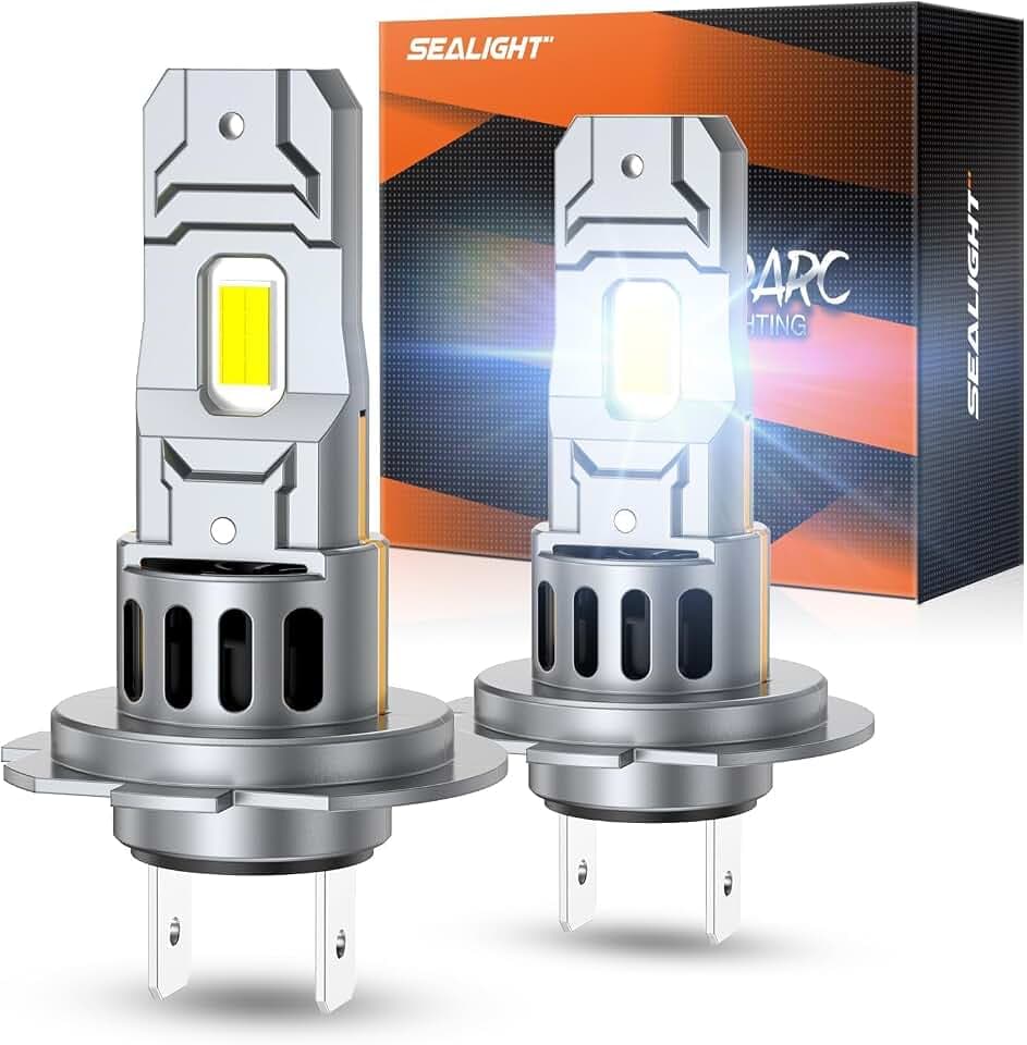 SEALIGHT S2S H7 H7LL Light Bulbs Wireless 10,000LM, 1500% Brighter H7 LED Fog Bulbs 6500K Cool White, Plug and Play, No Adapter Required, IP68 Waterproof, Pack of 2