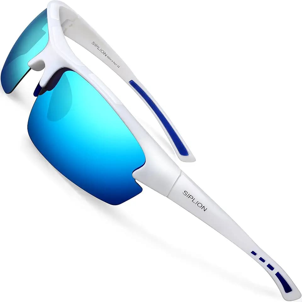 SIPLION Sport Sonnenbrille Herren Polarisiert UV400 Leichter TR90 Rahmen