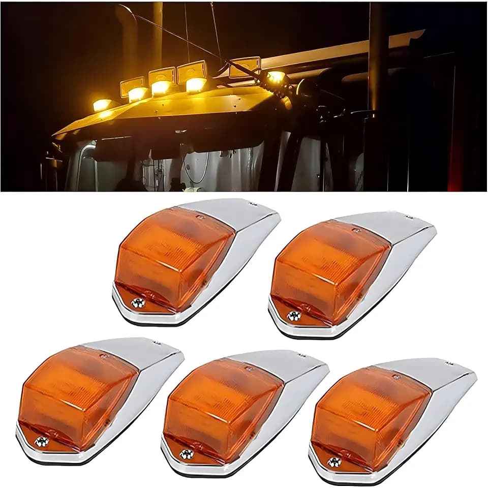 ECOTRIC 5pcs 31LED Amber Cab Marker Lights Waterproof Roof Running Lights