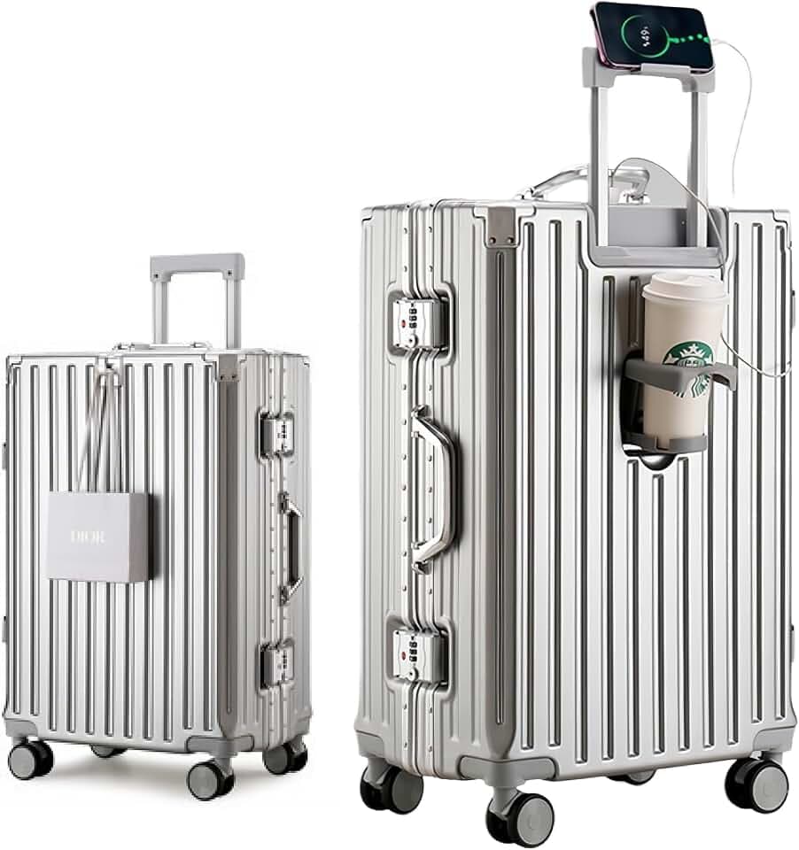 HotWay 20inch Aluminum Frame Hard Shell Carry On Luggage