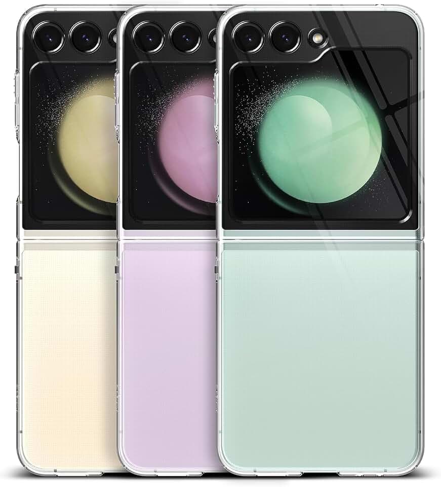 Ringke Slim Case Kompatibel mit Samsung Galaxy Z Flip 5 Hülle, Dünn Hart PC Nicht Vergilbend Transparent Handyhülle für Z Flip 5 5G - Clear