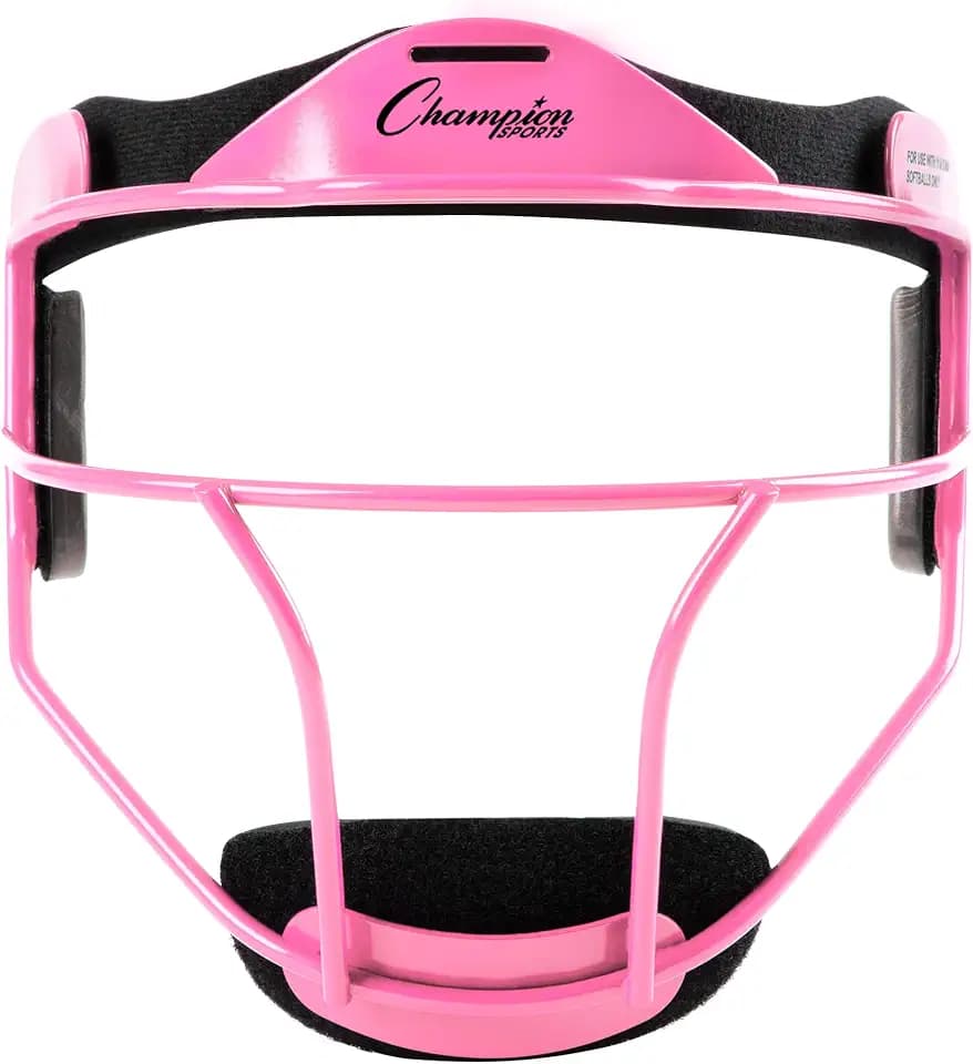 Champion Sports Steel Softball Face Mask – Durable Fielder’s Mask for Youth & Adults, Multiple Colors for Practice & Games