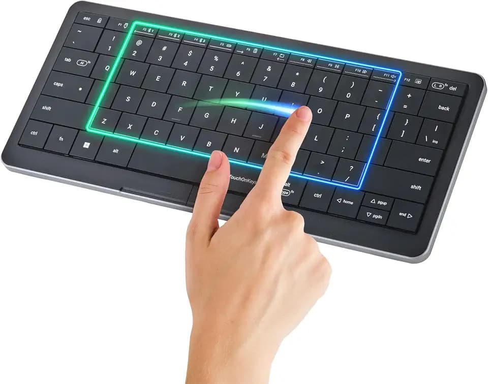 CLVX S Wireless Keyboard with Trackpad Compact Bluetooth RGB