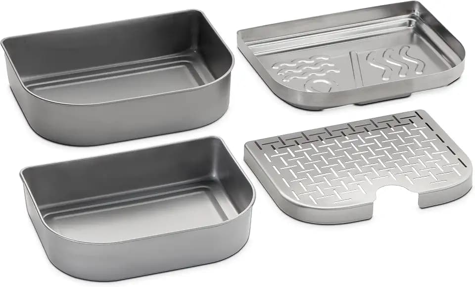 Weber Lumin Vielseitigkeits-Set Medium - erweitert die Funktionen des Lumin Grills zum Dämpfen, Warmhalten und Grillen – Schwarz (6614)