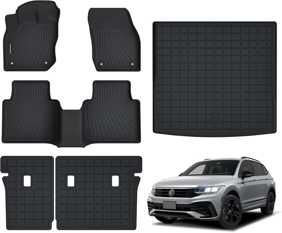Floor Mats & Trunk Mat & Backrest Mats for 2026 2025 Volkswagen Tiguan